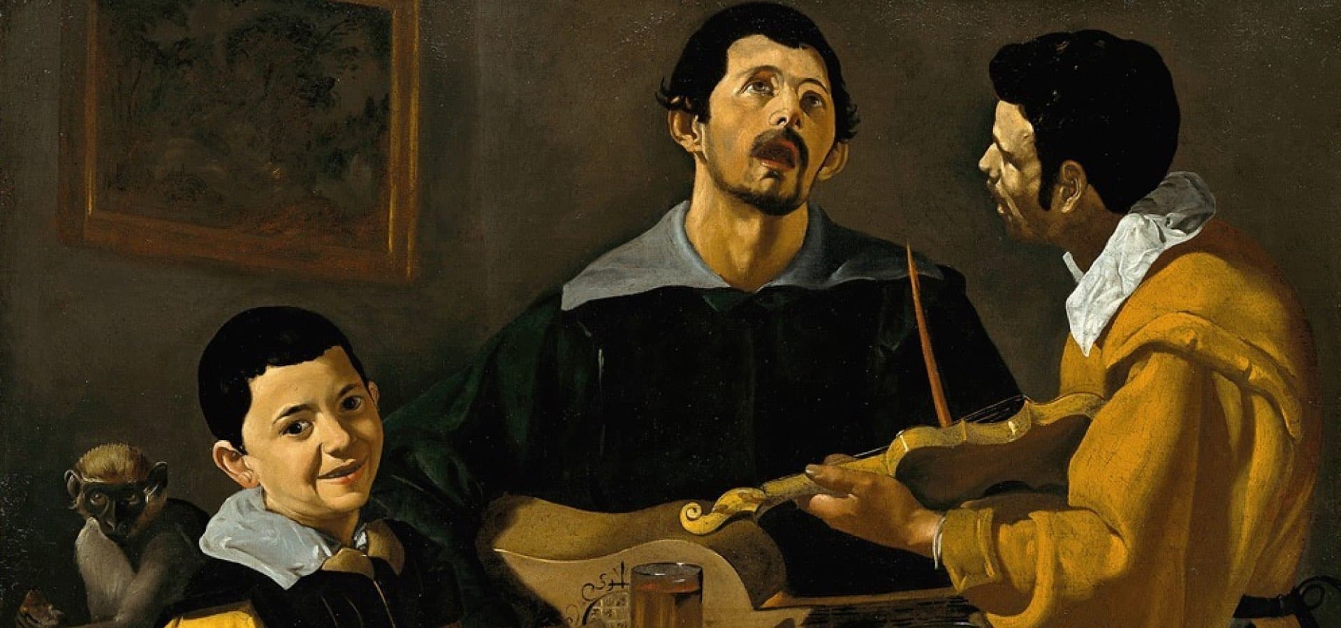 PDT 621 verificación IGV - tres figuras revisando partituras juntas como metáfora de la afinación previa de la declaración mensual antes del envío a SUNAT